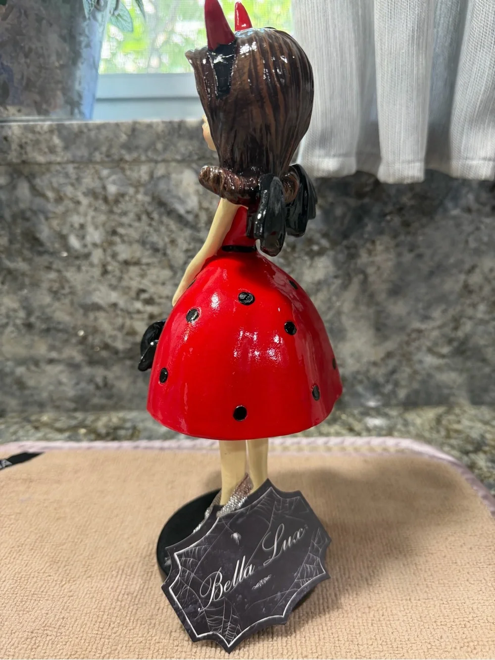 Bella Lux Devil Girl Halloween Figurine with Bat Purse | NWT 11”
